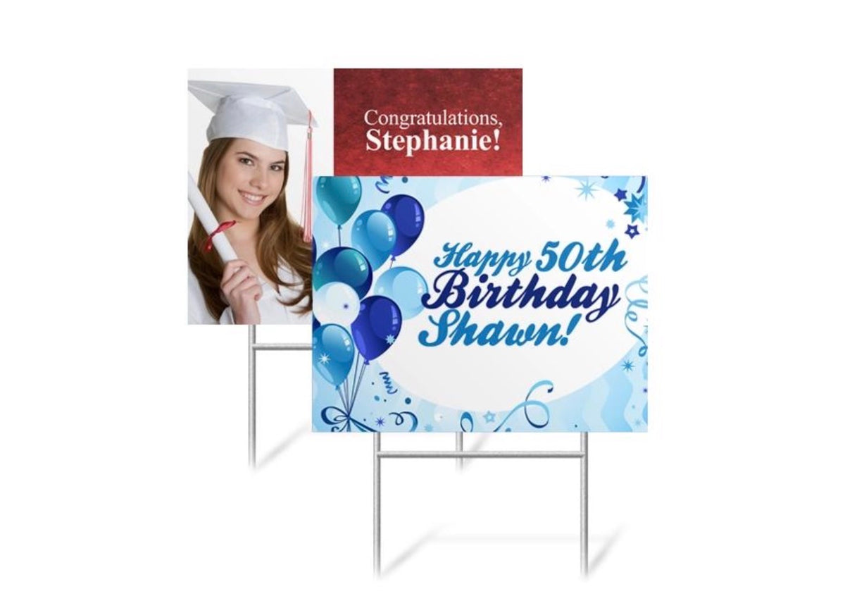 Custom Yard Signs – 19” × 14